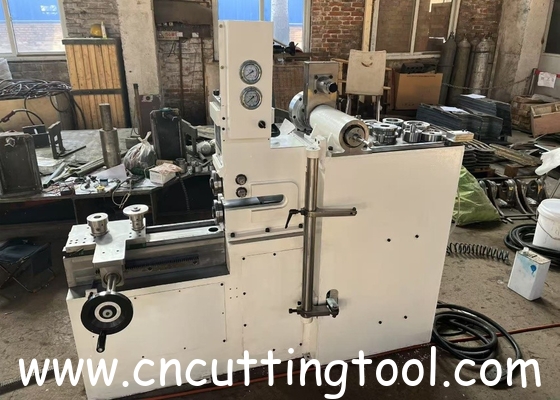 Circular saw blade tension and rolling machine hydraulic model