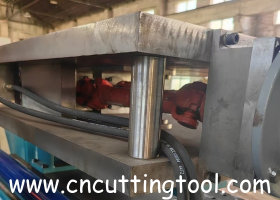 Circular saw blade tension and rolling machine hydraulic model