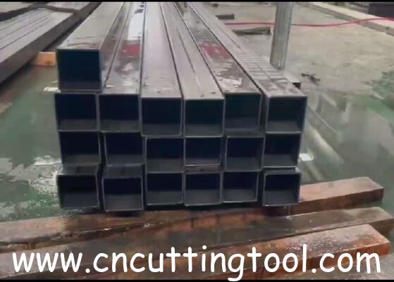 100x100 CNC laser cut flying saw machine for mild steel pipe and tube