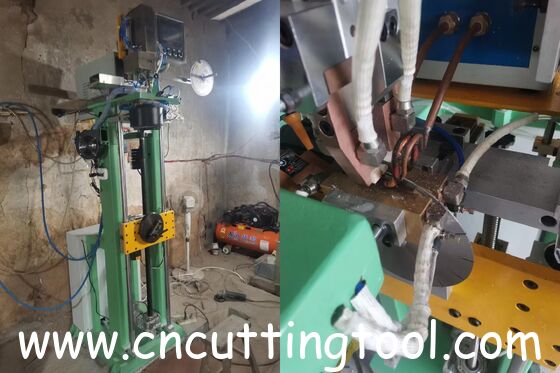 Automatic high frequency brazing machine for diamond saw blade repair line