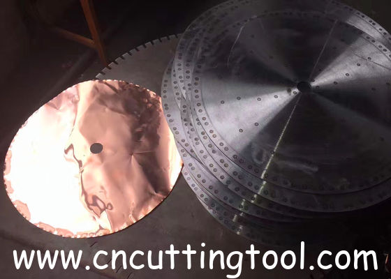 Sandwich slient saw blank for reducing noise in stone cutting