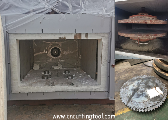 Large circular saw blade production process thermal stress adjust tempering furnace